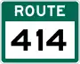 Route 414 marker