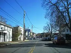 Looking east along Market Street (NY 199)