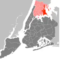 Location in The Bronx