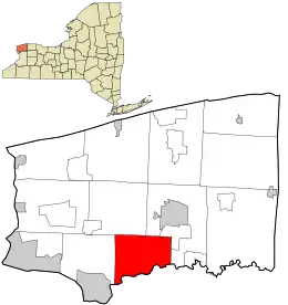 Location in Niagara County and the state of New York.