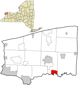 Location in Niagara County and the state of New York.