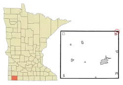 Location of Dundee, Minnesota