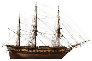 Model of Égyptienne&nbsp;(1812), part of the Trianon model collection