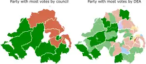 Largest party/parties by council