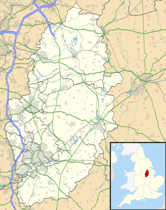 Eakring is located in Nottinghamshire
