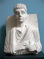 Relief of a man from the 2nd century AD. Copenhagen, Denmark