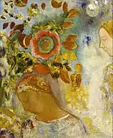 Odilon Redon, Two Young Girls among Flowers (1912), 62.2 x 51.4&nbsp;cm.