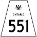 Highway 551 marker