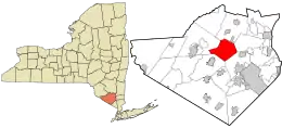 Location in Orange County and the state of New York.