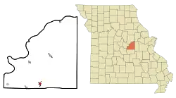Location of Freeburg, Missouri