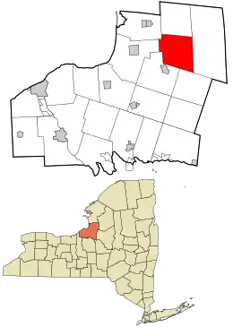 Location in Oswego County and the state of New York.