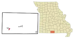 Location of Sundown, Missouri