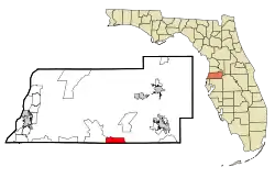 Location in Pasco County and the state of Florida