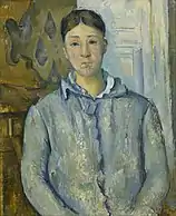 Paul Cézanne, Madame Cézanne in Blue (1888-1890), 74.1 × 61&nbsp;cm.