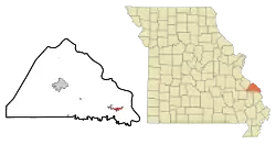 Location of Altenburg, Missouri