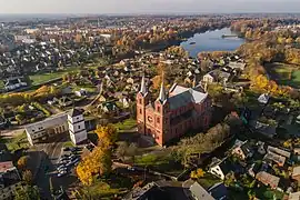 Aerial view of Plungė