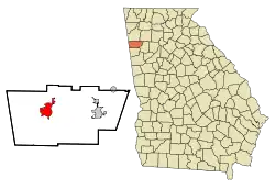 Location in Polk County in the state of Georgia
