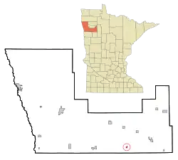 Location of Winger, Minnesota