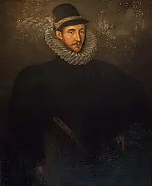 C16th portrait of a man painted in oil