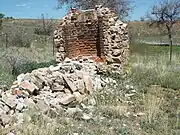 Close-up view of the Massicks Stage Stop and Post Office ruins