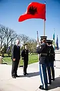 Rama lays wreath at Tomb of the Unknown Soldier in Arlington National Cemetery, US, 2016