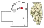 Location of Granville in Putnam County, Illinois.