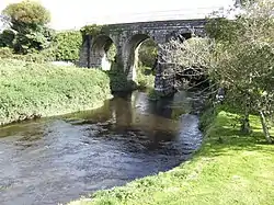 Railway viaduct over the River Maine, just north of Currans village