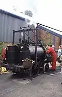 Replica of Trevithick's "Puffing Devil", built by the Trevithick Society and regularly demonstrated in Cornwall.