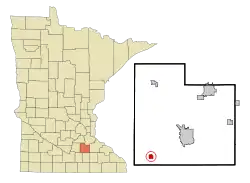 Location of Morristown, Minnesota
