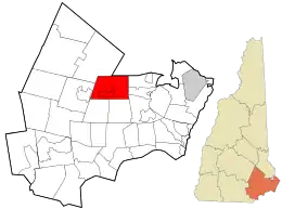 Location in Rockingham County and the state of New Hampshire.