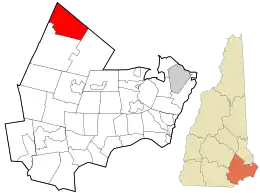 Location in Rockingham County and the state of New Hampshire