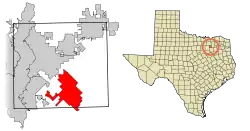 Location of McLendon-Chisholm in Rockwall County, Texas