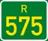 Regional route R575 shield