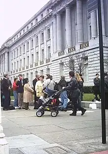 The line of same-sex couples applying for marriage licenses, stretching for blocks around San Francisco's City Hall in February 2004