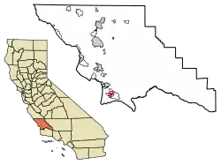 Location of Blacklake in San Luis Obispo County, California.