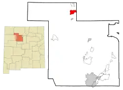 Location of La Jara, New Mexico