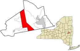 Location in Schenectady County and the state of New York.
