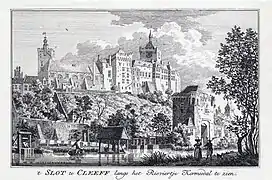 Schwanenburg castle seen from the south. 1758