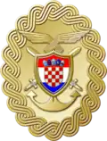 Croatian interlace bordering the Seal of Armed Chief of General Staff of the Armed Forces of Croatia