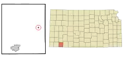 Location within Seward County and Kansas