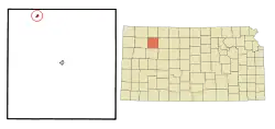 Location within Sheridan County and Kansas