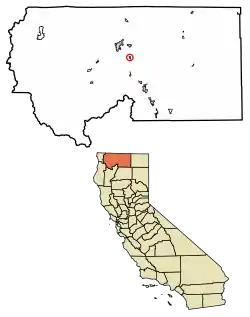 Location of Grenada in Siskiyou County, California