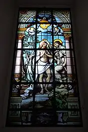 Saint John the Baptist baptizes Christ