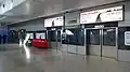 Platform doors at a Transit station