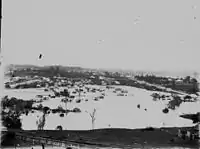 Flooding around Enoggera Creek, Windsor, 1893