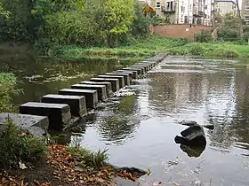 Stepping stones at Morpeth