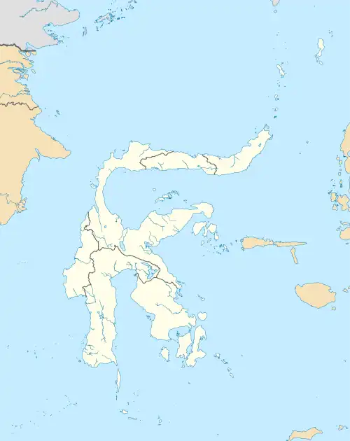 Map showing the location of Bunaken National Park