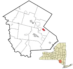 Location of Woodridge in Sullivan County, New York