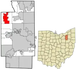 Location in Summit County and the state of Ohio.