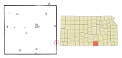 Location within Sumner County and Kansas